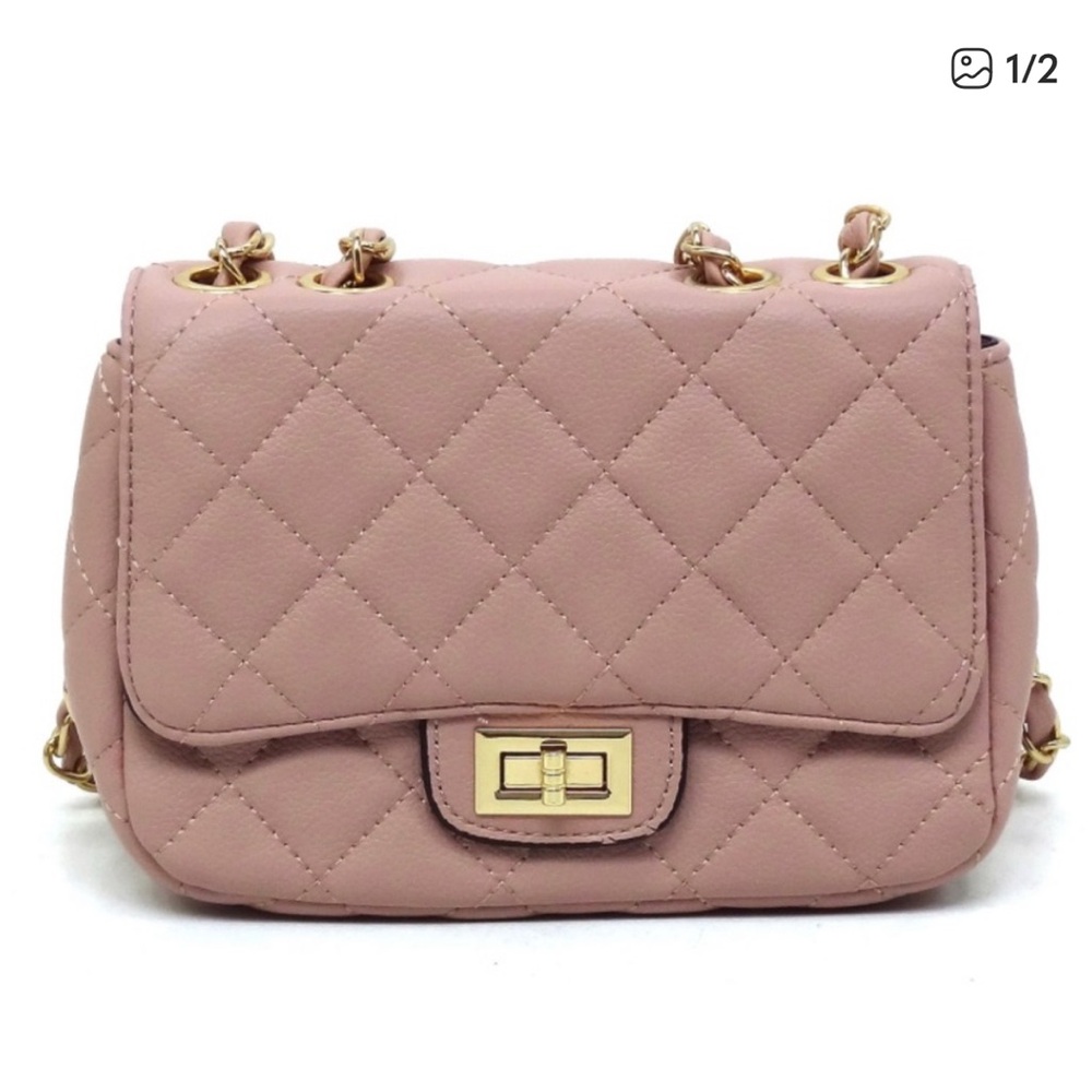 Quilted Pink Shoulder Bag